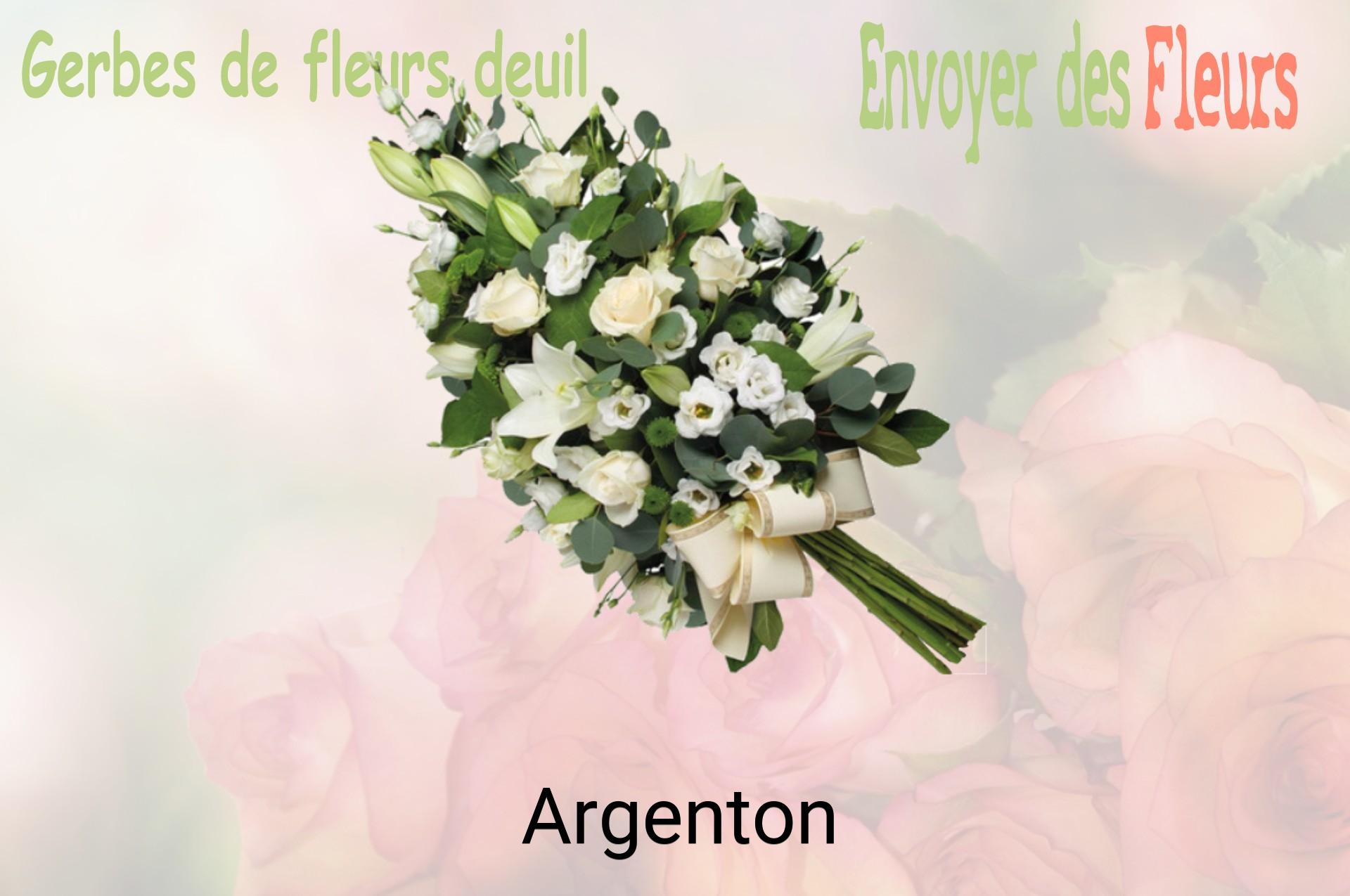 Gerbe de fleurs de deuil livrée à Argenton